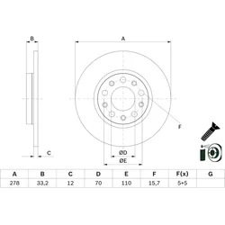 BOSCH 0 986 479 G21 Bremsscheibe
