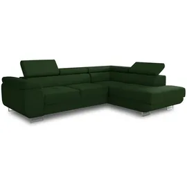 Sofnet Eckcouch Cord 5-Sitzer Grün