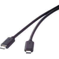 Renkforce USB 3.2 Gen2x2 USB-C® Stecker, USB-C® Stecker 0.50 m Schwarz vergoldete Steckkontakte RF-4381068