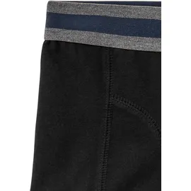 BENCH Boxer "Boxershorts für Jungen", Jungen, Gr. 122/128, 4 Stk., grau (schwarz, anthrazit, meliert), Jersey, Obermaterial: 95% Baumwolle, 5% Elasthan, unifarben, körpernah, Unterhosen Unterhose Boxershort Unterwäsche, mit Overlock-Nähten vorn