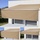MCW Kassetten-Markise H124 Volant Ausfahrbar 4x3m Polyester Creme