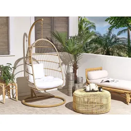 Beliani Hängesessel ALLERA Beige/Weiß