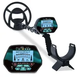 Trsaow Metalldetektor für Kinder Erwachsene,Metalldetektor mit 5 Erkennungsmodi mit wasserdichter Suchspule, Einstellbarer Länge, Empfindlichkeit und Ton Alle Metall/DISC/PP-Modi, LCD-Display