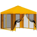 vidaXL Garten Pavillon 3 x 3 m inkl. 4 Seitenteile Gelb