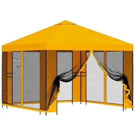 vidaXL Garten Pavillon 3 x 3 m inkl. 4 Seitenteile Gelb