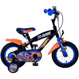 Volare Kinderfahrrad Hot Wheels 12 Zoll, ohne Rücktrittbremse - Schwarz