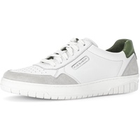 Pius Gabor Herren Sneaker Low,Halbschuhe,recyceltes Futter,zertifiziertes Leder,Wechselfußbett,White/Off-White/Green,42 EU / 8 UK - 42 EU