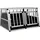 vidaXL Hundetransportbox 89 x 69 x 50 cm Silber