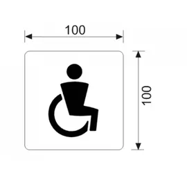 Keuco Türschild Symbol Behinderte, verchromt,