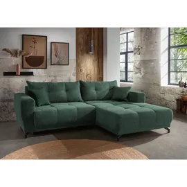 MID.YOU Ecksofa, Dunkelgrün, Cord