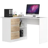 akord furniture factory AKORD B16 links Weiß mit Front Sonoma-Eiche B124 x H77 x T85 cm