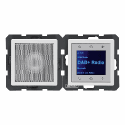 Berker Radio Touch UP DAB+ mit Lautsprecher Q.1/Q.3/Q.7 (polarweiß samt)