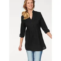 Aniston CASUAL Longbluse mit dekorativer Biesenverarbeitung schwarz 44