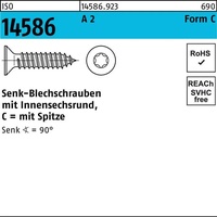 Industrial Quality Supplies ISO 14586 Form CE Senkkopf-Blechschraube VG