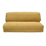 2-Sitzer Schlafsessel aus gelbem Curry-Cordstoff SPENCER