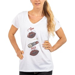 Geo Norway T-Shirt Modernes Kurzarm Shirt bajabrica (1-tlg) mit diversen Verzierungen weiß S