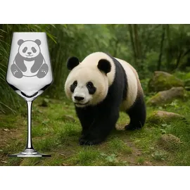 eXODA Weinglas Panda niedlich stilvolles Trinkglas für Weinliebhaber 350 ml
