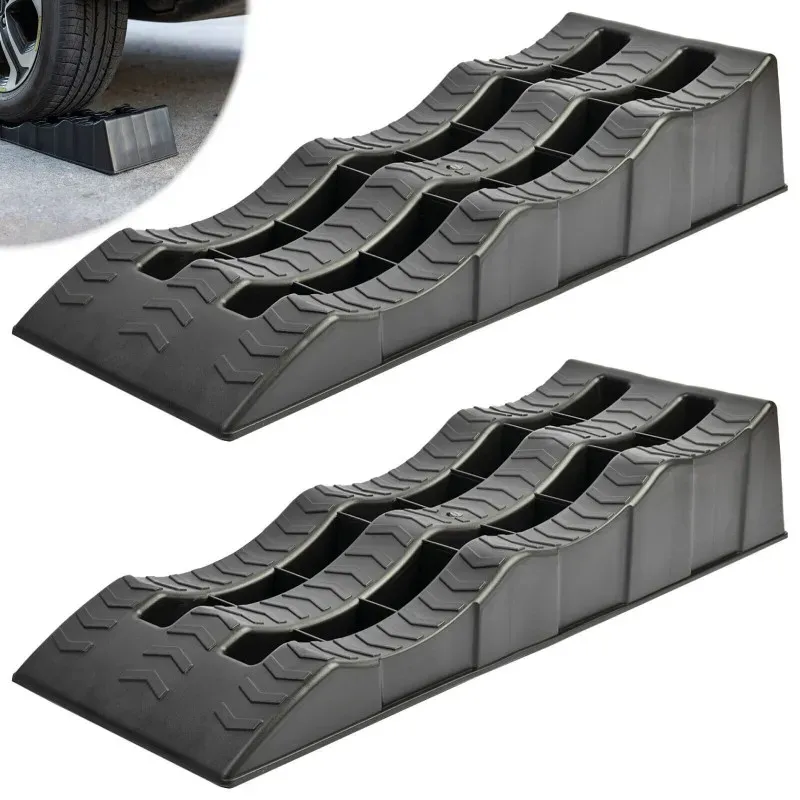 2er-Set Auffahrrampen aus Kunststoff für Transporter/Camper, maximale Tragfähigkeit 2000 kg (2 t), 610 x 210 x 120 mm