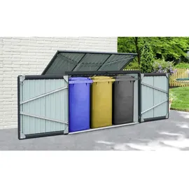 Floraworld Mülltonnenbox 233 x 101 x 134 cm grau
