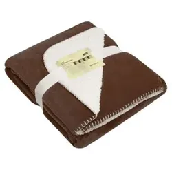 Sherpafleece Kuscheldecke JN955, braun/natur