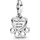 Pandora Herzen und Pfotenabdruck Silber 799360C00