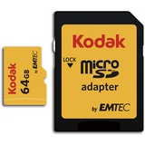 Kodak microSDXC 64GB Class 10 UHS-I + SD-Adapter