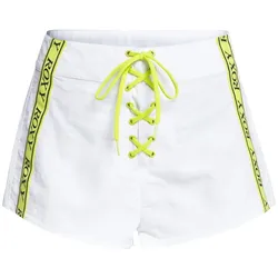 Boardshorts ROXY "Kelia", Damen, Gr. XS, weiß (hellweiß), 100% recyceltes Nylon, Hosen
