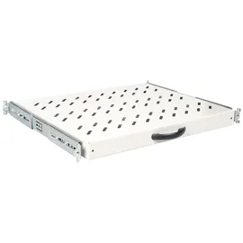 Roline 19-Zoll Fachboden 1 HE, ausziehbar 350 T 25 kg grau