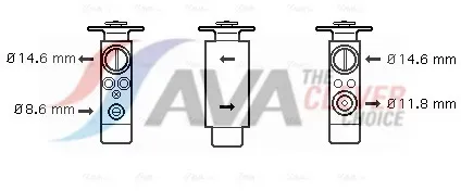 AVA QUALITY COOLING Expansionsventil, Klimaanlage jr1046 für JAGUAR