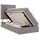 vidaXL Bett mit Stauraum und LED Taupe 90 x 200 cm