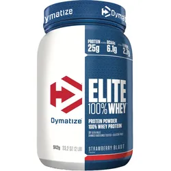 Dymatize Elite 100% Whey Strawberry Blast 942g - High Protein Low Sugar Powder One Size