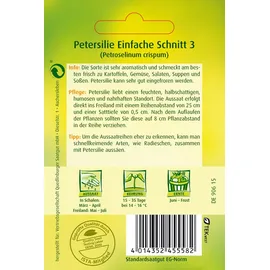 Quedlinburger Saatgut Petersilie, Einfache Schnitt 3
