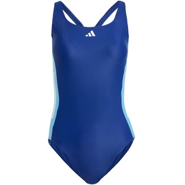 adidas Women's 3-Stripes Colorblock Swimsuit Badeanzug, Dark Blue/Blue Burst, 32