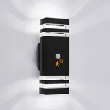 CELAVY Außenleuchte Aussenlampe mit Bewegungsmelder - 6000K Kaltweiß LED GU10 Außenlampe Aussenleuchte Wand, IP65 Wandleuchte Wandlampe aussen, Aussenbeleuchtung Ausenbeleutung Hauswand, Schwarz