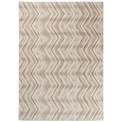 Kelim Teppich Modern 140 x 200 cm Mischgewebe Beige