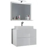 VCM my bath Badmöbel-Set Lendas M 915201 weiß 61,0 x 52,0 x 134,0 cm