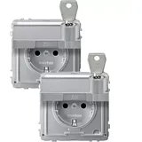 Merten Schuko-Steckdose Aluminium 1 St.