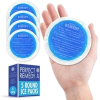 Perfect Remedy - Kühlpads für Verletzungen, Wiederverwendbarer Kühlpack & Wärme-Kompressen, Kühlpad für Schmerzlinderung, Kühlakku Gel für Knie, (Kühlpads, Blau Regulär - 5 Stück)