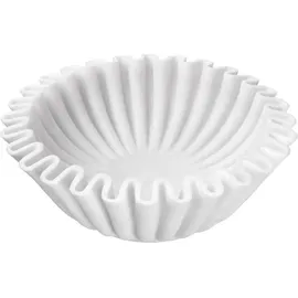 demotex gmbh Casa Padrino Luxus Deko Marmor Schüssel Weiß Ø 30 x H. 10 cm - Deko Schale - Runde Obstschale - Esstisch Deko - Deko Accessoires - Luxus Accesso... - Weiß
