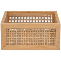 Badorganizer WENKO "Allegre", beige (natur, braun), B:15cm H:7cm T:15cm, Bambus, Rattan, Aufbewahrungsboxen, aus Bambus und Rattan