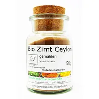 Bio Ceylon Zimt gemahlen im Glas Gewürzkontor München