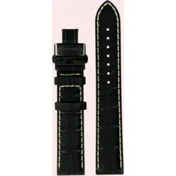 Certina - Leder Lederarmband 19mm/18mm C600018493 - alligator-prägung,rind,schwarz