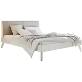 Hasena Bett Lounge x 200 cm Holz Braun, Weiß Buche