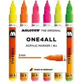 Molotow Acrylmarker Neon Set 6 St. sortiert