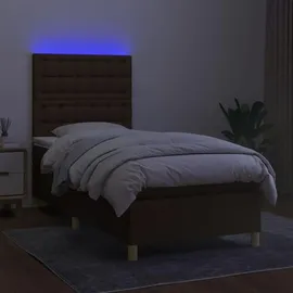 vidaXL Boxspringbett 100 x 200 cm Dunkelbraun