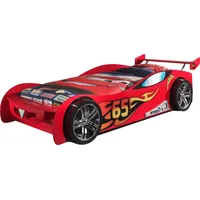 Diese CARBED-Kombination besteht aus dem roten LEMANS-Autobett und der passenden Matratze. - Rot