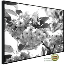 papermoon Infrarotheizung »EcoHeat - Blumen Schwarz + Weiss«, Matt-Effekt - bunt