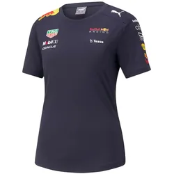 PUMA x Red Bull Racing Team Tee Damen T-Shirt mit Grafikdruck auf Front- und Rückseite Sport-Shirt 763269 01 Navy - XS