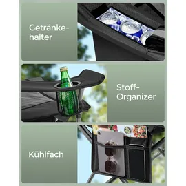 Songmics Campingstuhl Klappstuhl Schwarz