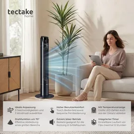 Tectake Turmventilator 110 cm Anthrazit